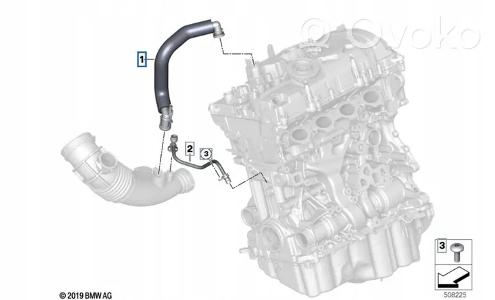 BMW X3 G01 Przewód / Odma odpowietrzenia 7623745