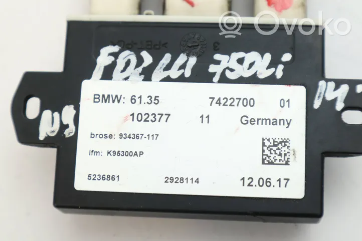 BMW 7 F01 F02 F03 F04 Sensore di movimento del cofano del bagagliaio 7422700