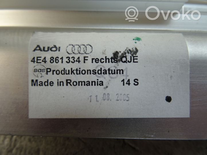 Audi A8 S8 D3 4E Lastausoven häikäisysuoja/verho 4E4861334F
