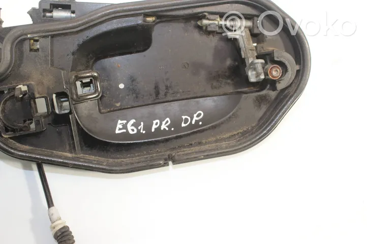 BMW 5 E60 E61 Support extérieur, poignée de porte arrière 7199556