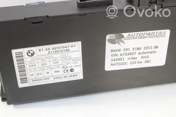 BMW 3 E90 E91 Kit centralina motore ECU e serratura 8512043