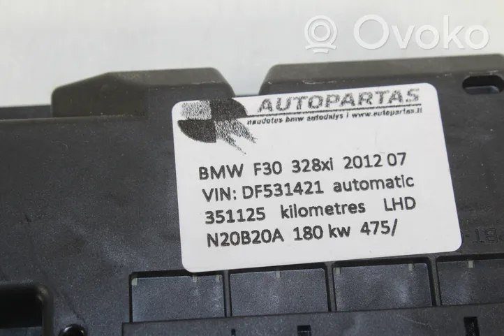 BMW 3 F30 F35 F31 Turvatyynyn ohjainlaite/moduuli 9280186