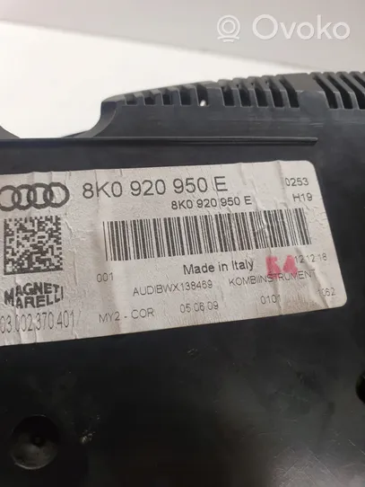 Audi A4 S4 B8 8K Tachimetro (quadro strumenti) 8K0920950E