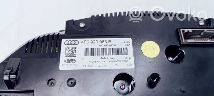 Audi A6 S6 C6 4F Nopeusmittari (mittaristo) 4F0920983B