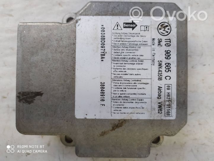 Volkswagen Touran I Sterownik / Moduł Airbag 1T0909605C