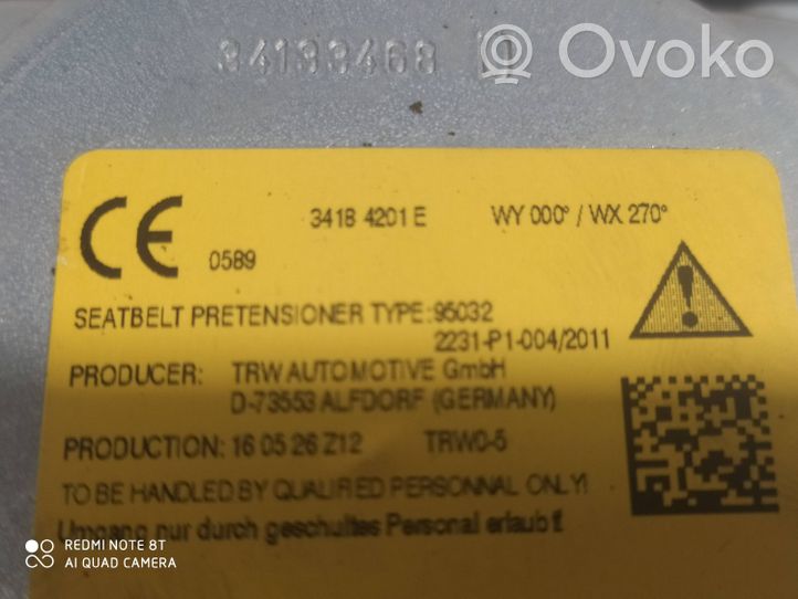 Audi A4 S4 B9 Takaistuimen turvavyö 34133468