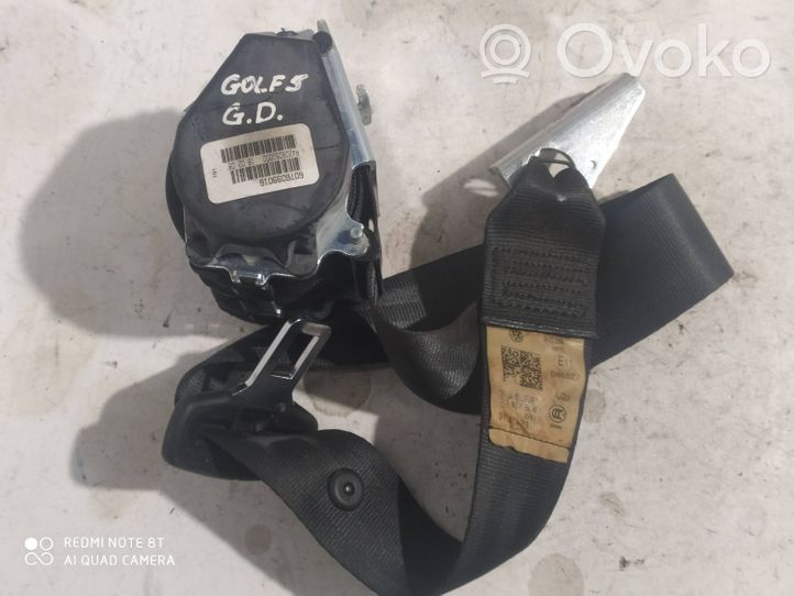 Volkswagen Golf V Pas bezpieczeństwa fotela przedniego 1K3857806