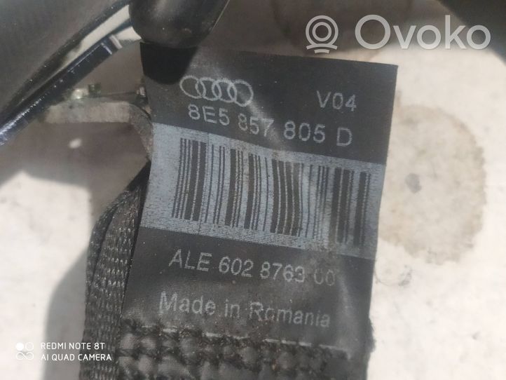 Audi A4 S4 B7 8E 8H Pas bezpieczeństwa fotela tylnego 8E5857805D