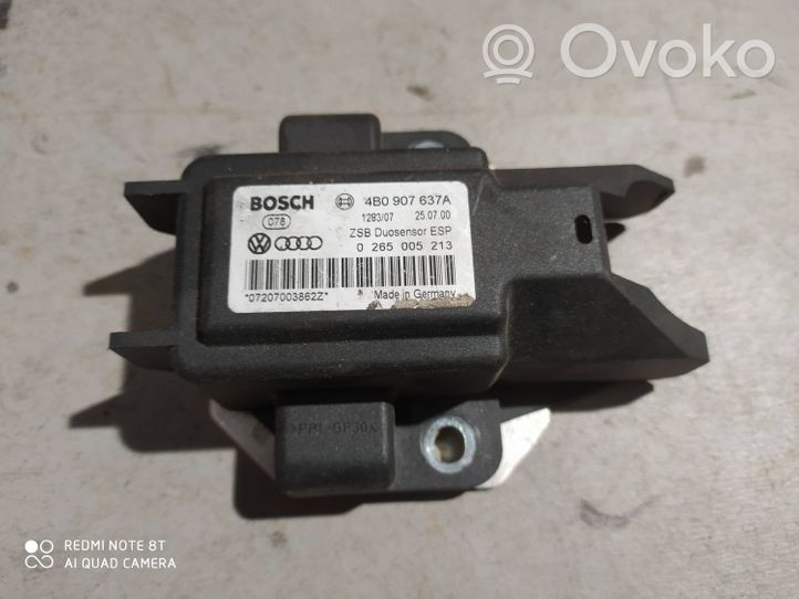 Audi A4 S4 B5 8D Sensore di imbardata accelerazione ESP 4B0907637A