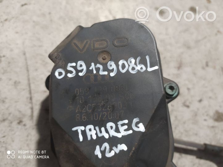 Volkswagen Touareg II Attuatore/motore della valvola del collettore di aspirazione 059129086L