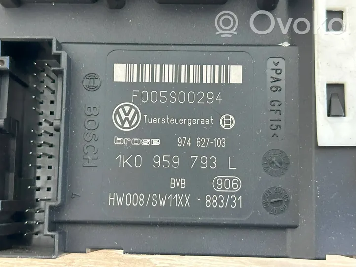 Volkswagen PASSAT B6 Передний двигатель механизма для подъема окон 1K0959793L
