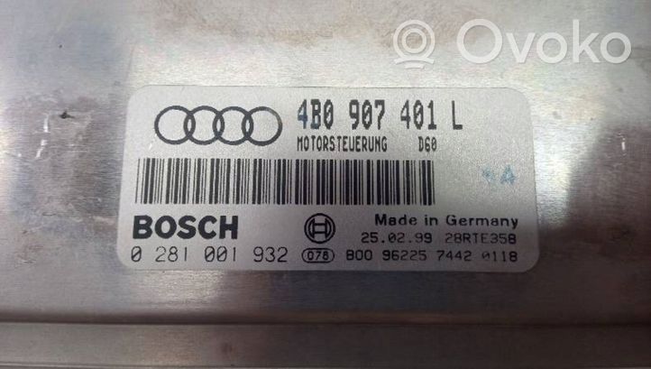 Audi A6 S6 C5 4B Moottorin ohjainlaite/moduuli 4B0907401