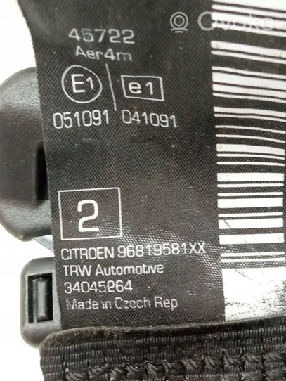 Citroen C3 Ceinture de sécurité avant 96819581XX
