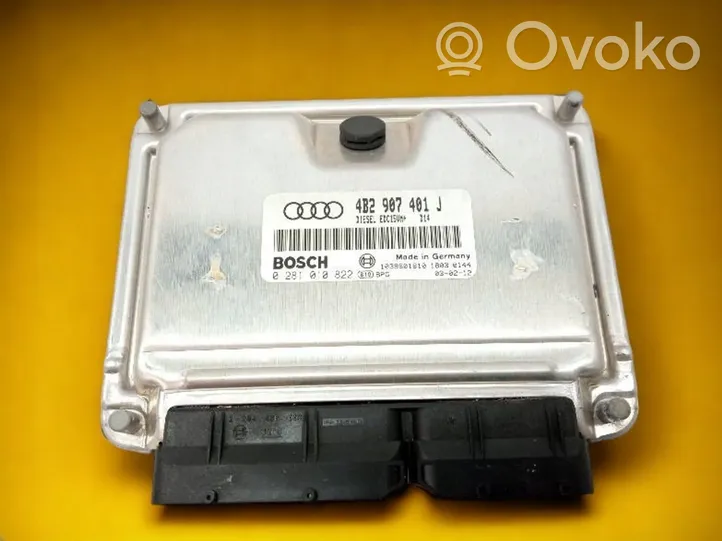 Audi A6 S6 C5 4B Moottorin ohjainlaite/moduuli 0281010822
