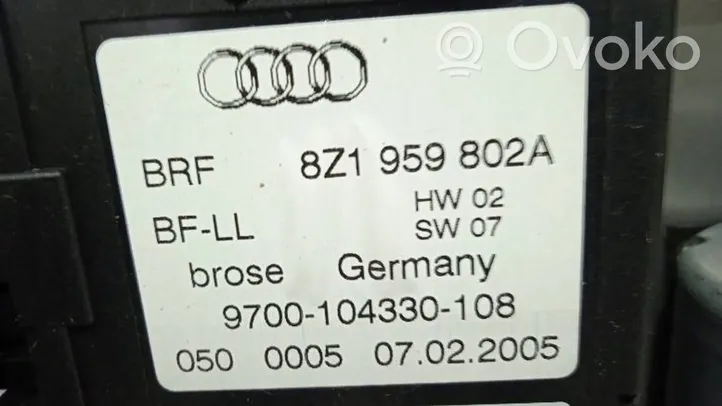 Audi A2 Etuikkunan nostomekanismi ilman moottoria 8Z1959802A