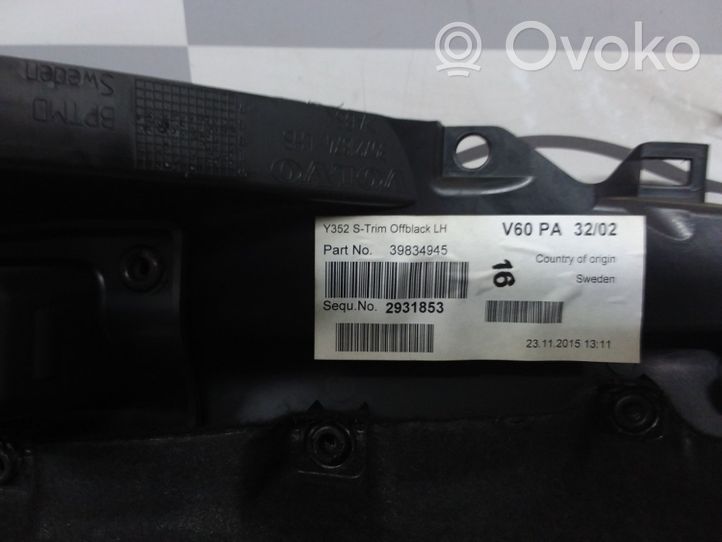 Volvo V60 Trunk/boot side trim panel 30721874