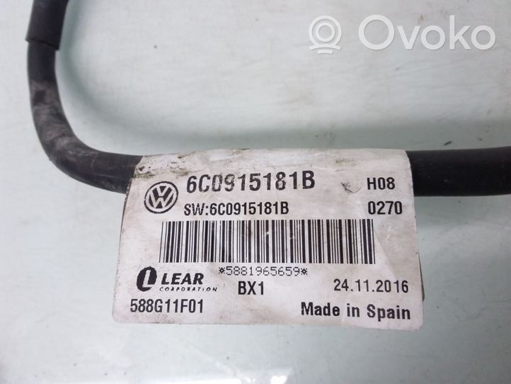 Skoda Fabia Mk3 (NJ) Câble négatif masse batterie 6C0915181B