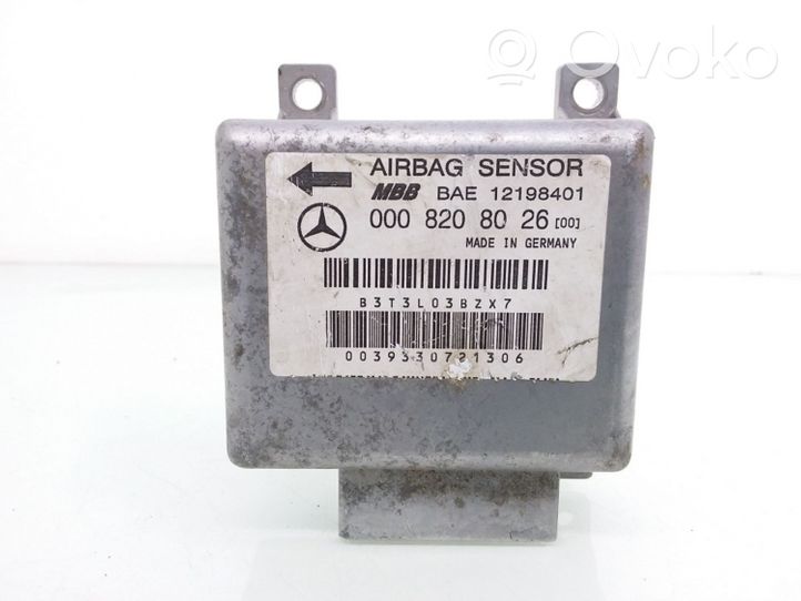 Mercedes-Benz S W140 Gaisa spilvenu vadības bloks 0008208026