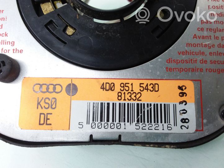 Audi A6 S6 C4 4A Innesco anello di contatto dell’airbag (anello SRS) 4D0951543D