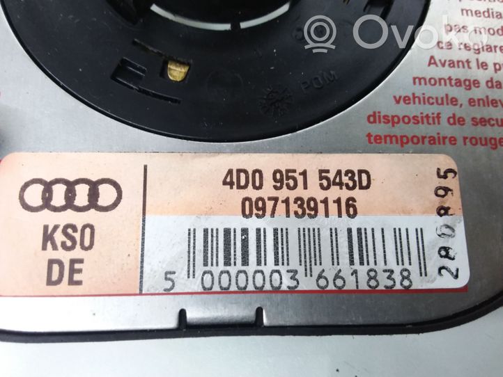 Audi A6 S6 C4 4A Innesco anello di contatto dell’airbag (anello SRS) 4D0951543D