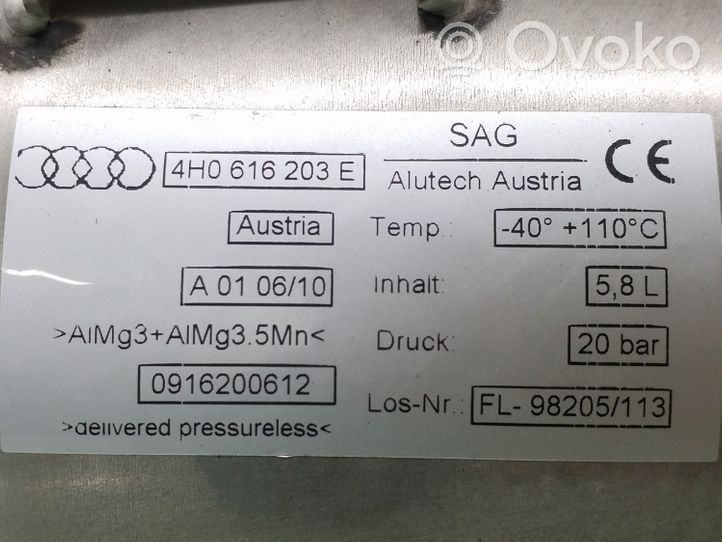 Audi A8 S8 D4 4H Zbiornik powietrza tylnego zawieszenia pneumatycznego 4H0616203E