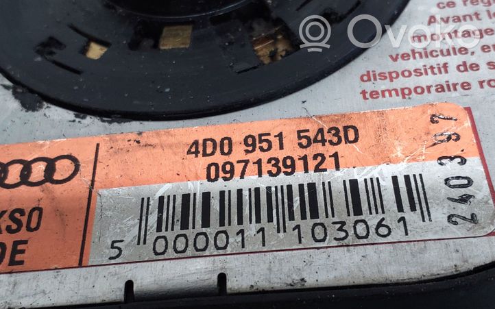 Audi A4 S4 B5 8D Bague collectrice/contacteur tournant airbag (bague SRS) 4D0951543D