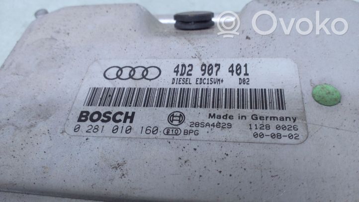 Audi A8 S8 D2 4D Calculateur moteur ECU 4D2907401