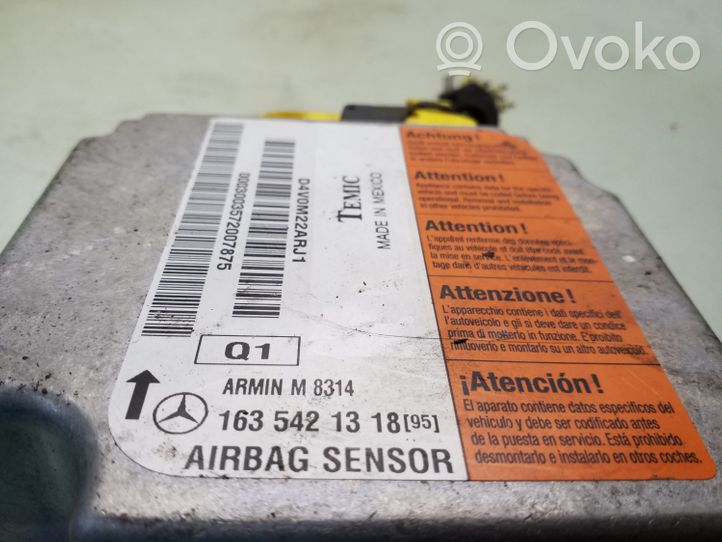 Mercedes-Benz ML W163 Turvatyynyn ohjainlaite/moduuli 1635421318