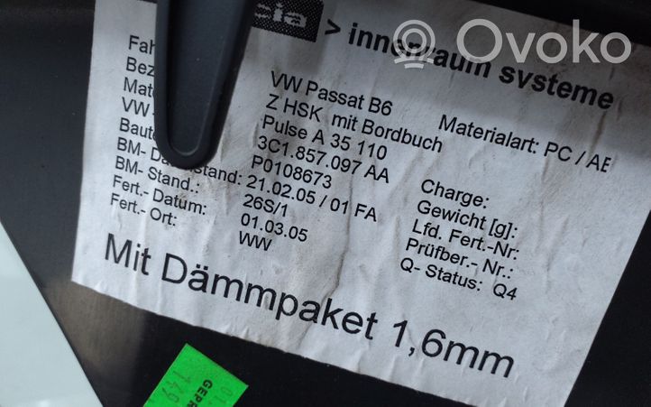 Volkswagen PASSAT B6 Set vano portaoggetti 3C1857101