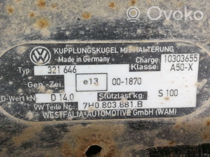 Volkswagen Transporter - Caravelle T5 Kit de remorquage 7H0803881B