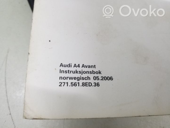 Audi A4 S4 B7 8E 8H Libretto di servizio dei proprietari 