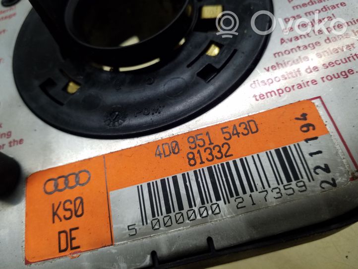 Audi A6 S6 C4 4A Innesco anello di contatto dell’airbag (anello SRS) 4D0951543D