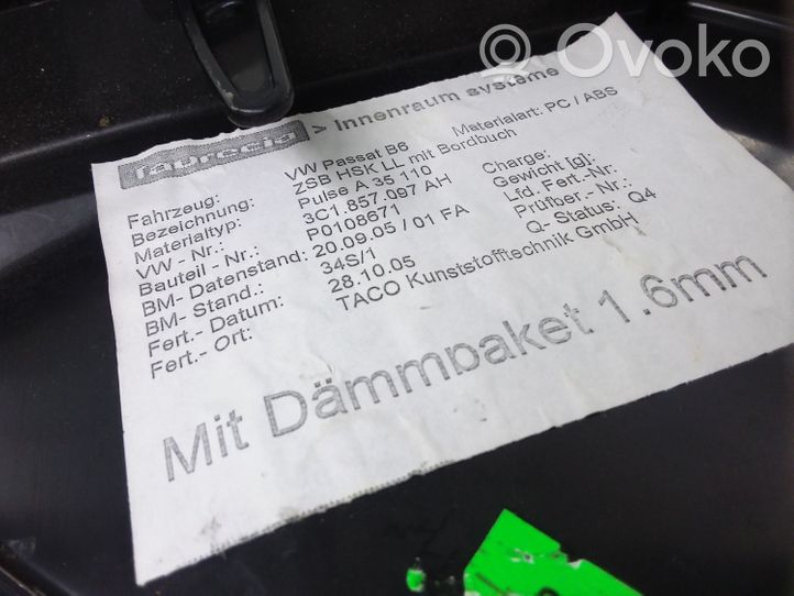 Volkswagen PASSAT B6 Mantu nodalījuma komplekts 3C1857097AH