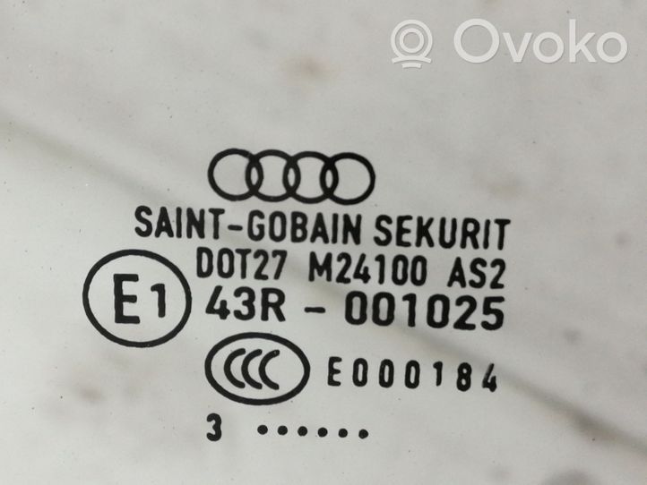 Audi A4 S4 B6 8E 8H Etuoven ikkunalasi, neliovinen malli AS2