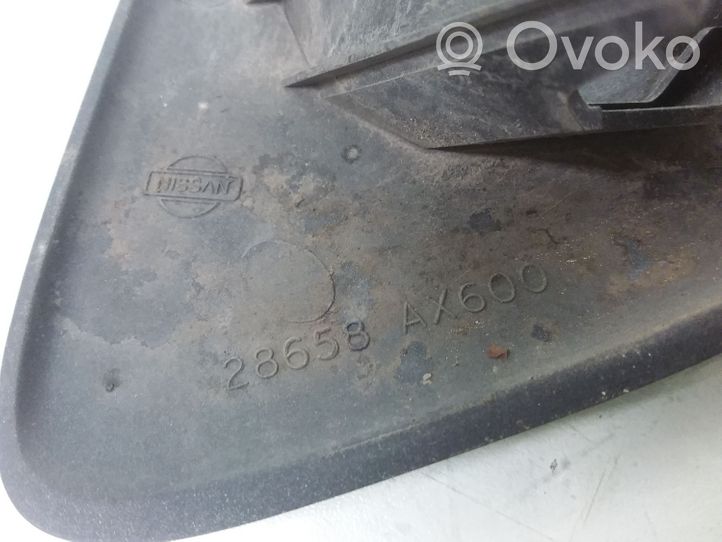 Nissan Micra Tapa/tapón del difusor del faro delantero 28658AX600