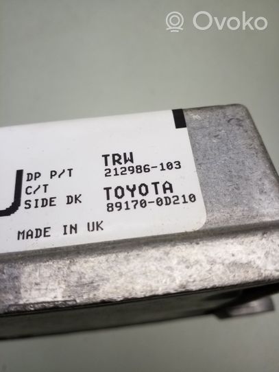 Toyota Yaris Turvatyynyn ohjainlaite/moduuli 891700D210