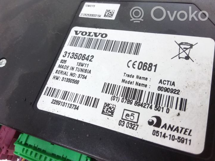 Volvo V40 Cross country Phone control unit/module 31350642