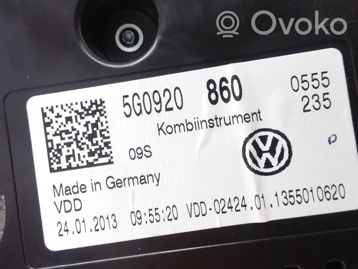 Volkswagen Golf VII Спидометр (приборный щиток) 5G0920860