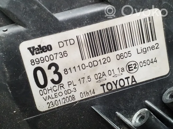 Toyota Yaris Priekinis žibintas 89900736
