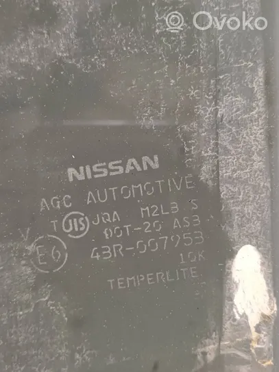 Nissan X-Trail T31 Vetro del finestrino della portiera posteriore As3