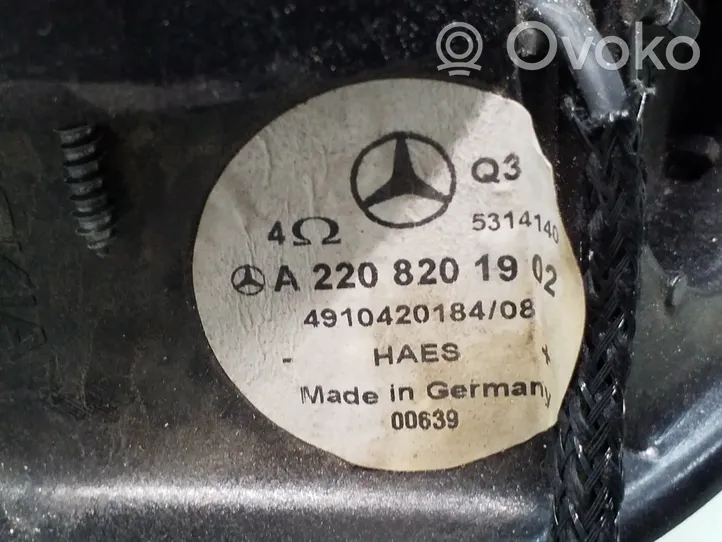 Mercedes-Benz S W220 Głośnik drzwi tylnych A2208201902