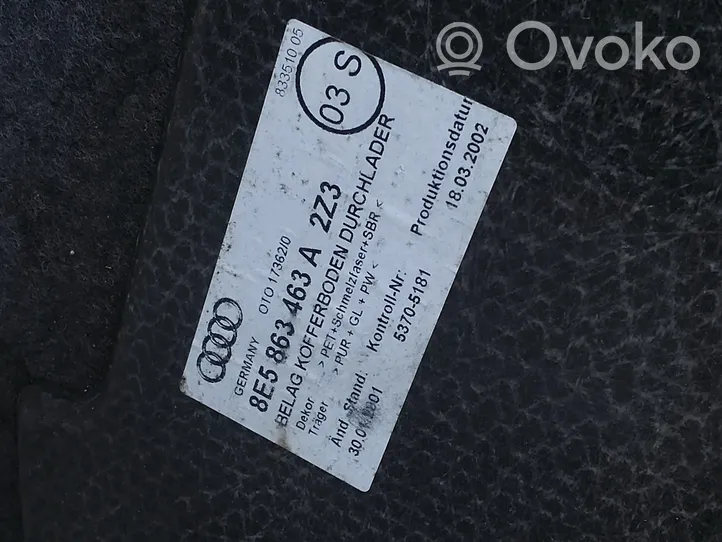 Audi A4 S4 B6 8E 8H Bagažinės grindys 8E5863463A