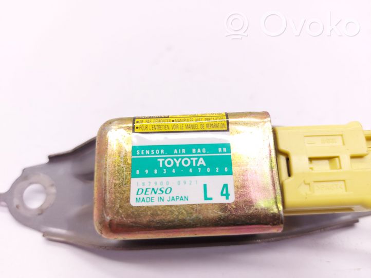 Toyota Prius (XW20) Sensore d’urto/d'impatto apertura airbag 8983447020