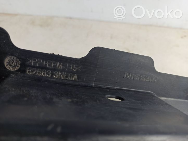 Nissan Leaf I (ZE0) Cache de protection inférieur de pare-chocs avant 626633NL0A