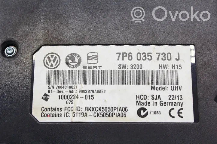 Volkswagen PASSAT B7 Moduł / Sterownik Bluetooth 7P6035730J