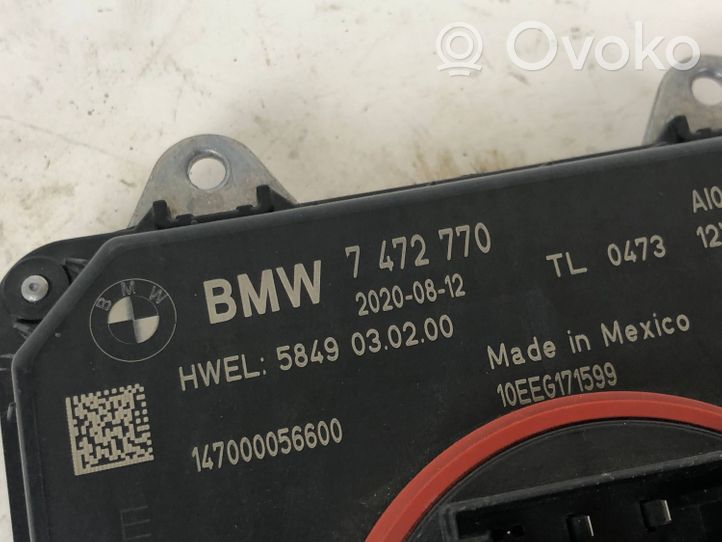 BMW X3 G01 LED-liitäntälaitteen ohjausmoduuli 7472770