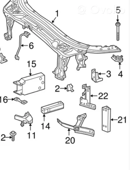 Mercedes-Benz C W205 Support, fixation radiateur A2056208000