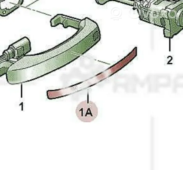 Audi Q7 4M Sliding door exterior handle 4L0837239