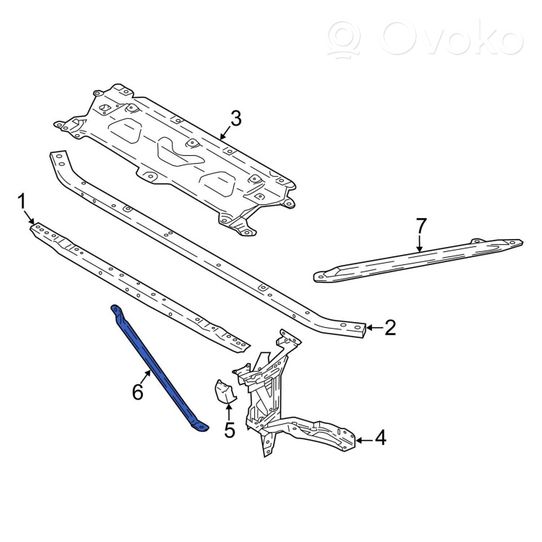 BMW X3 G01 Traverse inférieur support de radiateur 51647421989