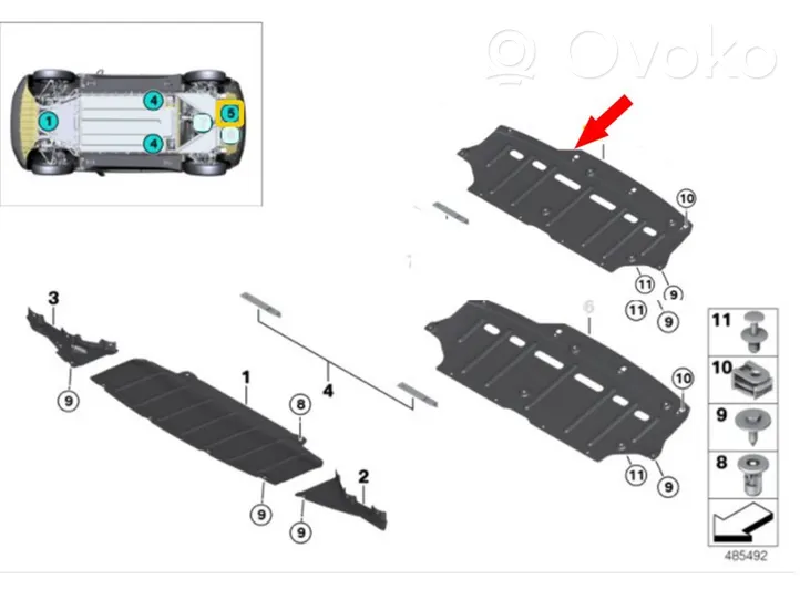 BMW i3 Osłona środkowa podwozia 51757255135